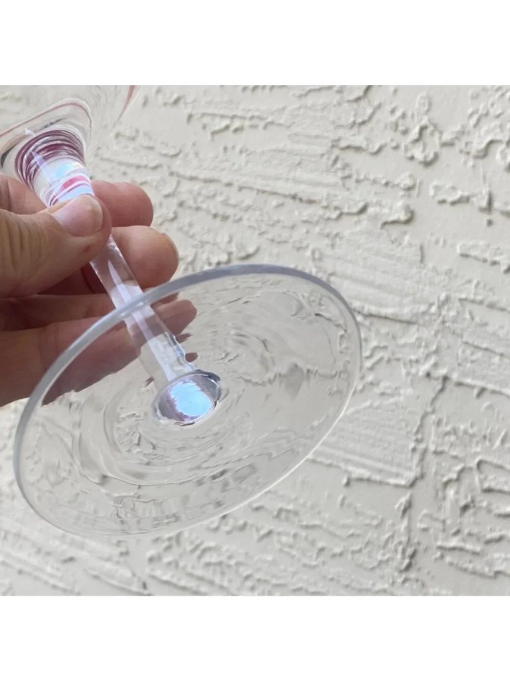 Martini Glass Swirline Red Pier 1 Swirl‎ Line Cosmopolitan Handblown Pier1 NLA